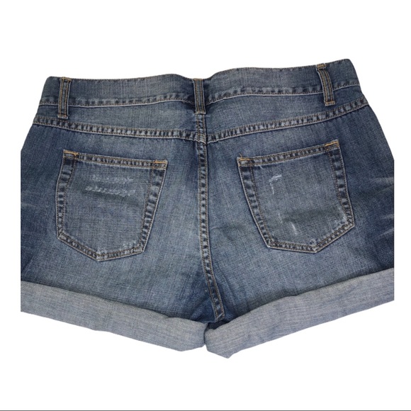 LONDON JEAN High Rise Cuffed Denim Shorts | Vintage-Inspired Jean Shorts - Picture 4 of 9